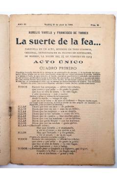 Muestra 1 de LA NOVELA CÓMICA 86. LA SUERTE DE LA FEA… (Aurelio Varela / Francisco De Torres) Madrid 1918