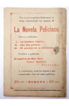 Contracubierta de LA NOVELA CÓMICA 88. LA AVENTURA DEL COCHE (Alfredo Testoni) Madrid 1918