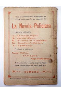 Contracubierta de LA NOVELA CÓMICA 94. EL HONGO DE PÉREZ (J. López Barbadillo / Antonio F. Lepina) Madrid 1918