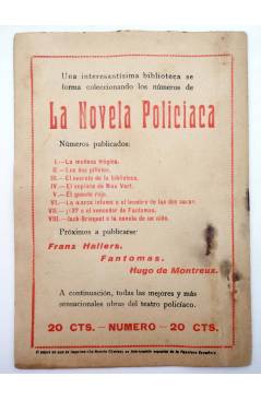 Contracubierta de LA NOVELA CÓMICA 103. LA ALEGRE TROMPETERÍA (Antonio Paso) Madrid 1918