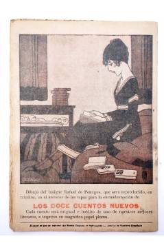 Contracubierta de LA NOVELA CÓMICA 112. LA LLAVE DE LA ARACELI (Pedro De Repide) Madrid 1918