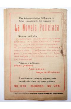 Contracubierta de LA NOVELA CÓMICA 121. LA VICTORIA DEL GENERAL (Rafael De Santa Ana) Madrid 1918