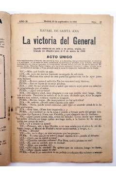 Muestra 1 de LA NOVELA CÓMICA 121. LA VICTORIA DEL GENERAL (Rafael De Santa Ana) Madrid 1918