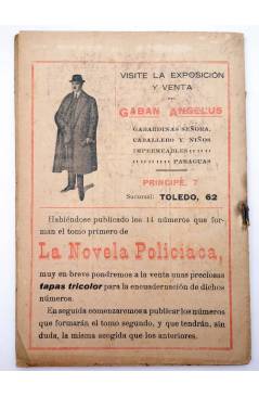 Contracubierta de LA NOVELA CÓMICA 125. LA MORERA DE PLATA (Pierre Decourcell / Andre Maurel) Madrid 1918