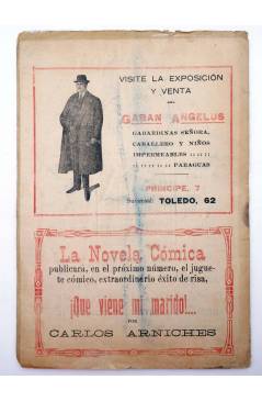 Contracubierta de LA NOVELA CÓMICA 128. LOS RANCHEROS (Enrique García Álvarez / Antonio Paso) Madrid 1918