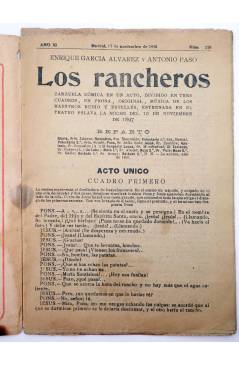 Muestra 1 de LA NOVELA CÓMICA 128. LOS RANCHEROS (Enrique García Álvarez / Antonio Paso) Madrid 1918