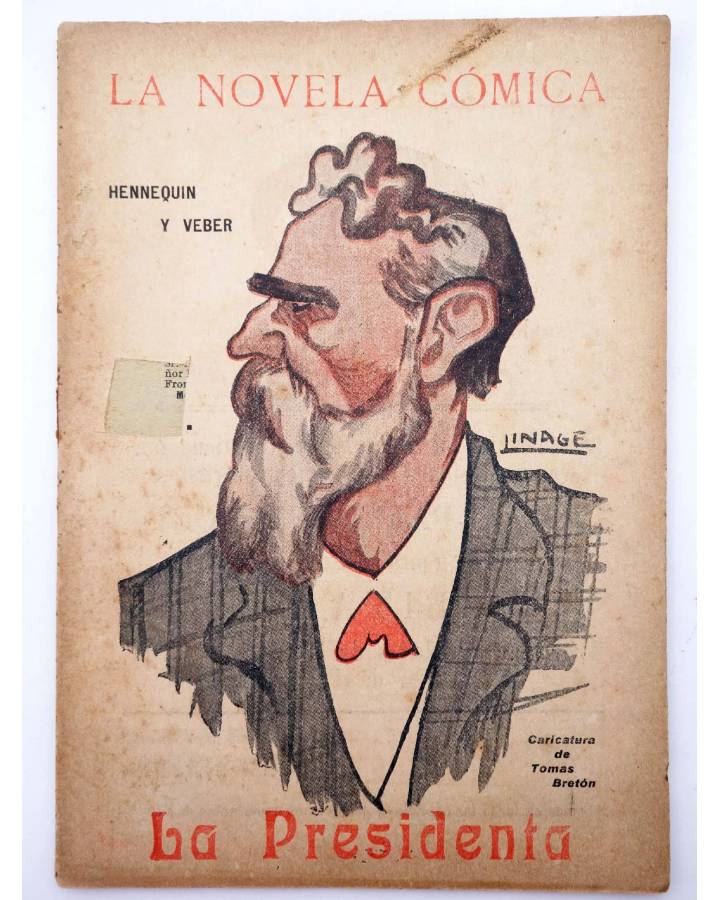 Cubierta de LA NOVELA CÓMICA 131. LA PRESIDENTA (Hennequin / Veber) Madrid 1918