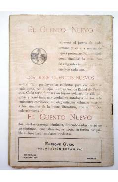 Contracubierta de LA NOVELA CÓMICA 132. LA CABEZA DEL MINISTRO (Rafael De Santa Ana) Madrid 1918