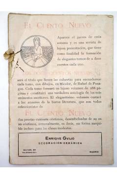 Contracubierta de LA NOVELA CÓMICA 138. JUVENTUD (Ignacio Iglesias) Madrid 1919