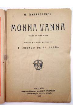 Muestra 1 de LA NOVELA CÓMICA 142. MONNA VANNA (M. Maeterlinck) Madrid 1919
