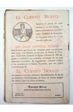 Contracubierta de LA NOVELA CÓMICA 143. LOS PERGAMINOS (Pedro Muñoz Seca) Madrid 1919