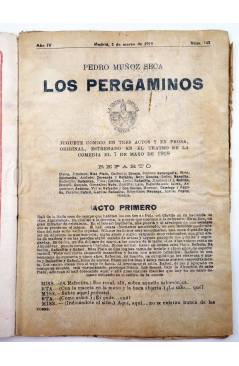 Muestra 1 de LA NOVELA CÓMICA 143. LOS PERGAMINOS (Pedro Muñoz Seca) Madrid 1919