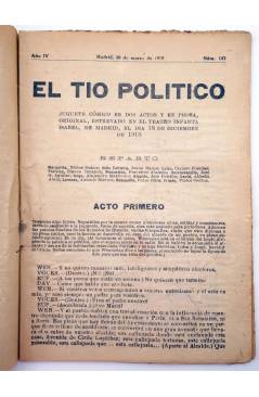 Muestra 3 de LA NOVELA CÓMICA 147. EL TÍO POLÍTICO (Antonio López Monis / Juan López Nunez) Madrid 1919