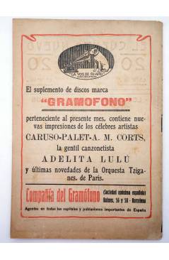 Contracubierta de LA NOVELA CÓMICA 151. LORENZACCIO (Alfred De Musset) Madrid 1919