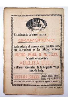 Contracubierta de LA NOVELA CÓMICA 160. EL DÍA DE REYES (Manuel Moncayo) Madrid 1919