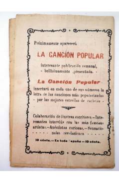 Contracubierta de LA NOVELA CÓMICA 165. LOS VOLUNTARIOS (Fiacro Yrayzoz) Madrid 1919