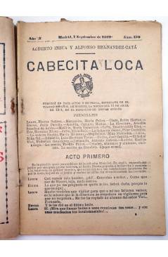 Muestra 1 de LA NOVELA CÓMICA 170. CABECITA LOCA (Alberto Insúa / A. Hernández Catá) Madrid 1919