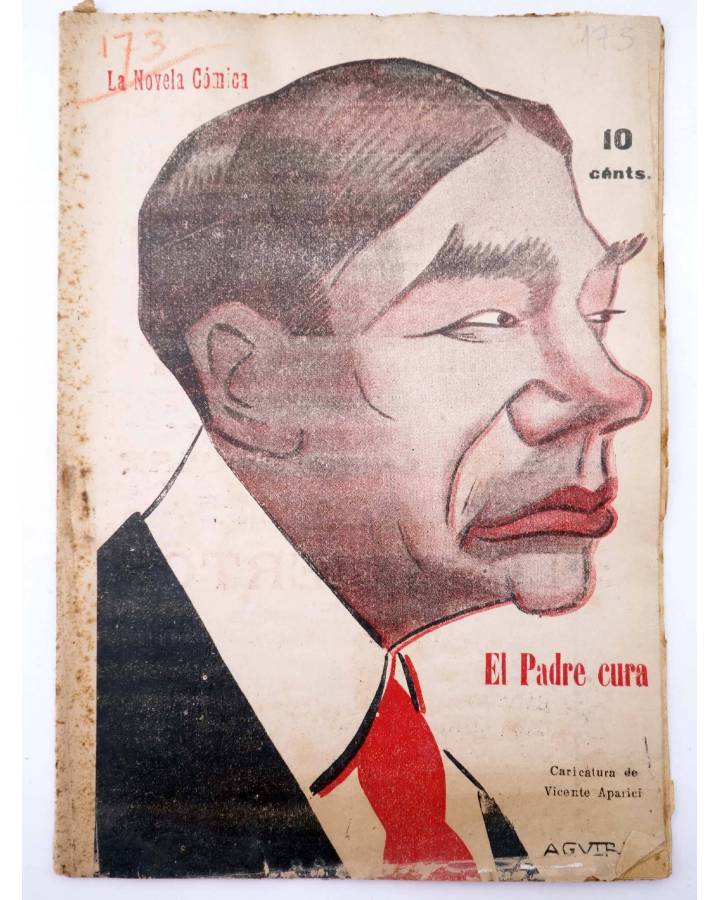 Cubierta de LA NOVELA CÓMICA 173. EL PADRE CURA (Manuel Moncayo) Madrid 1919