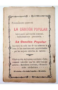Contracubierta de LA NOVELA CÓMICA 173. EL PADRE CURA (Manuel Moncayo) Madrid 1919