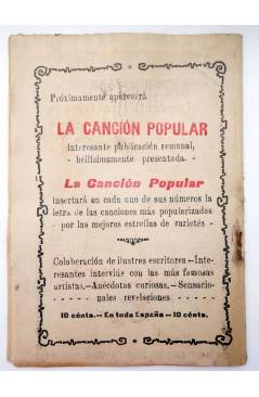 Contracubierta de LA NOVELA CÓMICA 175. ¡LA MALDITA BEBIDA! (Fiacro Yrayzoz) Madrid 1919
