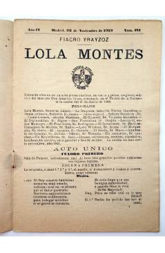 Muestra 1 de LA NOVELA CÓMICA 181. LOLA MONTES (Fiacro Yrayzoz) Madrid 1919