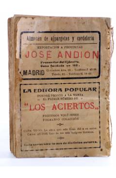 Contracubierta de LA NOVELA CÓMICA 174 a 182. EN UN TOMO (Vvaa) Madrid 1919