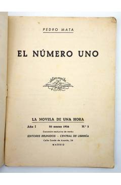 Muestra 1 de LA NOVELA DE UNA HORA 3. EL NÚMERO UNO (Pedro Mata) Reunidos 1936