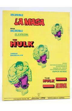 Contracubierta de COMICS ART: MANDRAKE. MERLÍN EL MAGO 2. ¡ALINA LA HECHICERA! (Lee Falk / Fred Fredericks) Vértice 1980