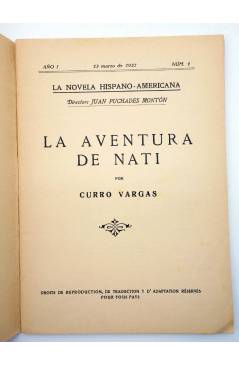 Muestra 1 de LA NOVELA HISPANO AMERICANA 1. LA AVENTURA DE NATI (Curro Vargas) Valencia 1927