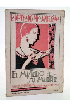 Cubierta de LA NOVELA HISPANO AMERICANA 6. EL MISTERIO DE SU MUERTE (María Enriqueta) Valencia 1927