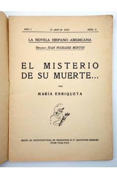 Muestra 1 de LA NOVELA HISPANO AMERICANA 6. EL MISTERIO DE SU MUERTE (María Enriqueta) Valencia 1927