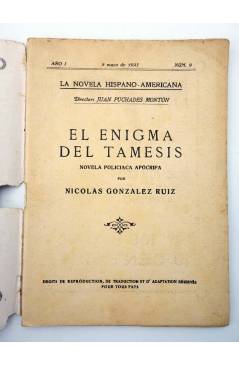 Muestra 1 de LA NOVELA HISPANO AMERICANA 9. EL ENIGMA DEL TÁMESIS (Nicolás González Ruiz) Valencia 1927
