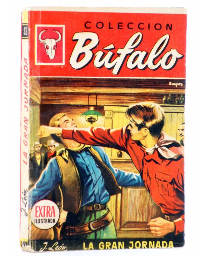 Cubierta de BUFALO EXTRA ILUSTRADA 83. LA GRAN JORNADA (J. León) Bruguera Bolsilibros 1957