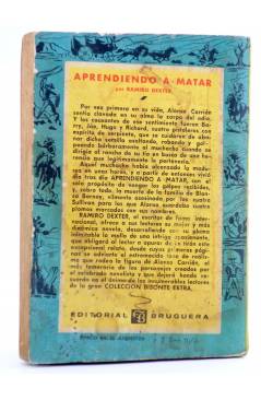 Contracubierta de BISONTE EXTRA ILUSTRADA 177. APRENDIENDO A MATAR (Ramiro Dexter) Bruguera Bolsilibros 1959