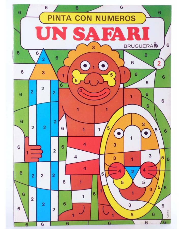Cubierta de PINTA CON NÚMEROS 2. UN SAFARI (Antonio Casido Garrido) Bruguera 1983