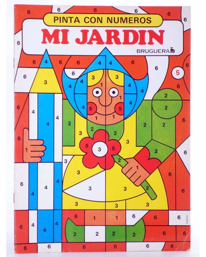 Cubierta de PINTA CON NÚMEROS 5. MI JARDÍN (Antonio Casido Garrido) Bruguera 1983