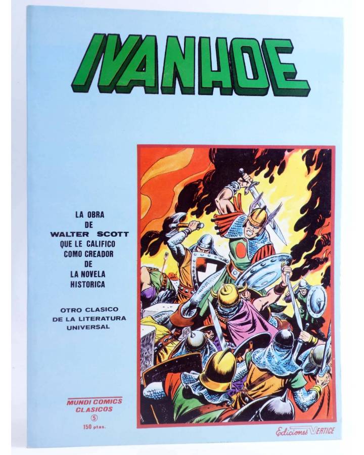 Cubierta de MUNDI COMICS CLASICOS 5. IVANHOE (Doug Moench / Jess Jodloman) Vértice 1981