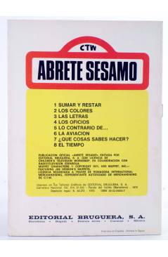 Contracubierta de CTW ÁBRETE SÉSAMO - BARRIO SÉSAMO 4. LOS OFICIOS. Bruguera 1976