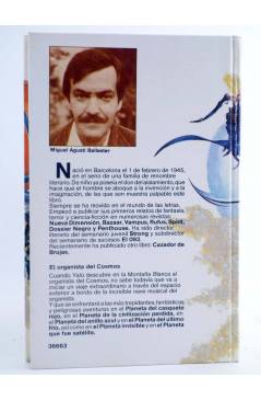 Contracubierta de EL ORGANISTA DEL COSMOS (Miguel Agustí) Mundo Actual 1983