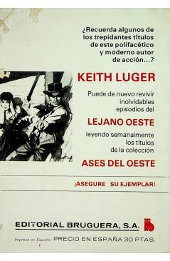 Contracubierta de HÉROES DE LA PRADERA 493. LOS HERMANOS CUSTER (Silver Kane) Bruguera Bolsilibros 1979
