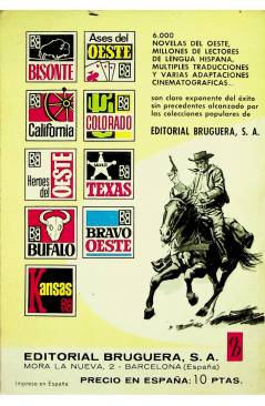 Contracubierta de BUFALO SERIE ROJA 996. LOS CABALLEROS DEL DIABLO (Silver Kane) Bruguera Bolsilibros 1972