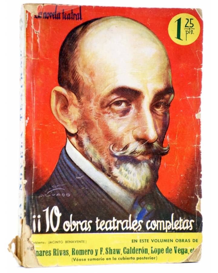 Cubierta de LA NOVELA TEATRAL TOMO 1. DIEZ OBRAS TEATRALES COMPLETAS (Vvaa) Prensa Popular Circa 1920