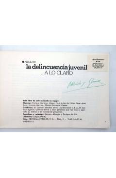 Muestra 1 de A LO CLARO. LA DELINCUENCIA JUVENIL (Grupo Barro) Popular 1978