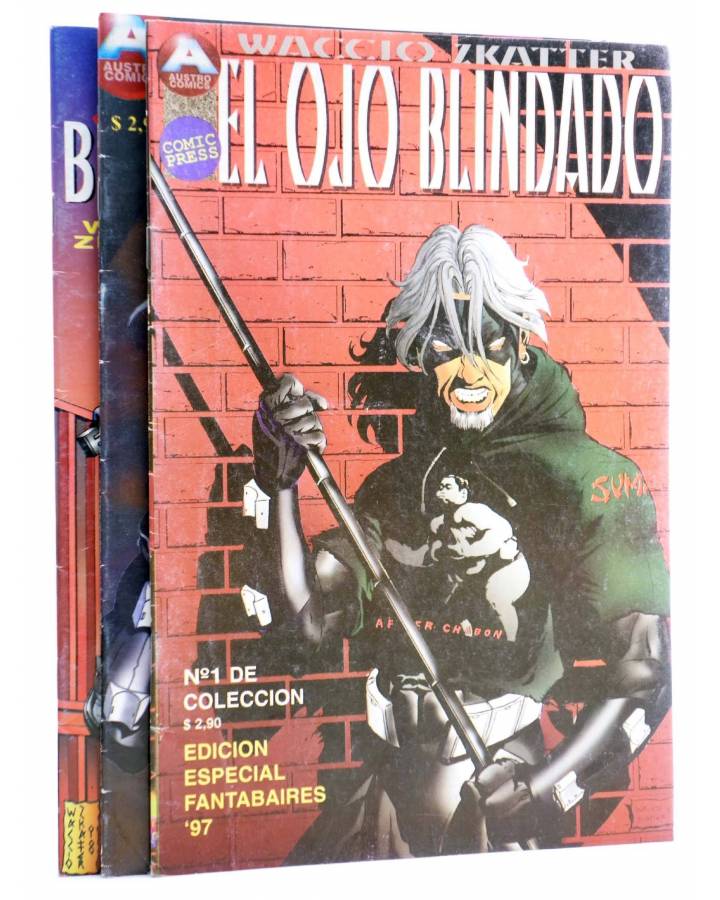 Cubierta de EL OJO BLINDADO 1 2 3. COMPLETA (Waccio Zkatter) Comic Press 1997