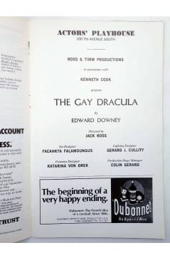 Muestra 2 de SHOWBILL. THE GAY DRACULA. ACTOR'S PLAYHOUSE. August 1981. Playbill 1981