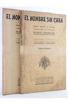 Cubierta de LA NOVELA DE AHORA 3A EPOCA 135-136. EL HOMBRE SIN CARA. COMPLETO (Albert Boissiére) Circa 1900. SIN CUBIERT