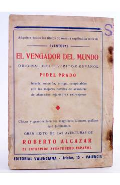 Contracubierta de EL VENGADOR DEL MUNDO 2. ASÍ MUEREN LOS HOMBRES (Fidel Prado / Vañó) Valenciana Circa 1940