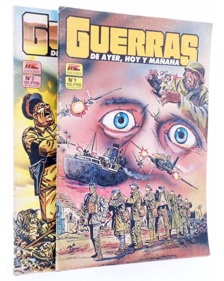 Cubierta de GUERRAS DE AYER HOY Y MAÑANA 1 Y 2. COMPLETA. Mc 1987
