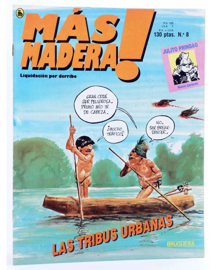 Cubierta de MÁS MADERA! 8. LAS TRIBUS URBANAS (Vvaa) Bruguera 1986
