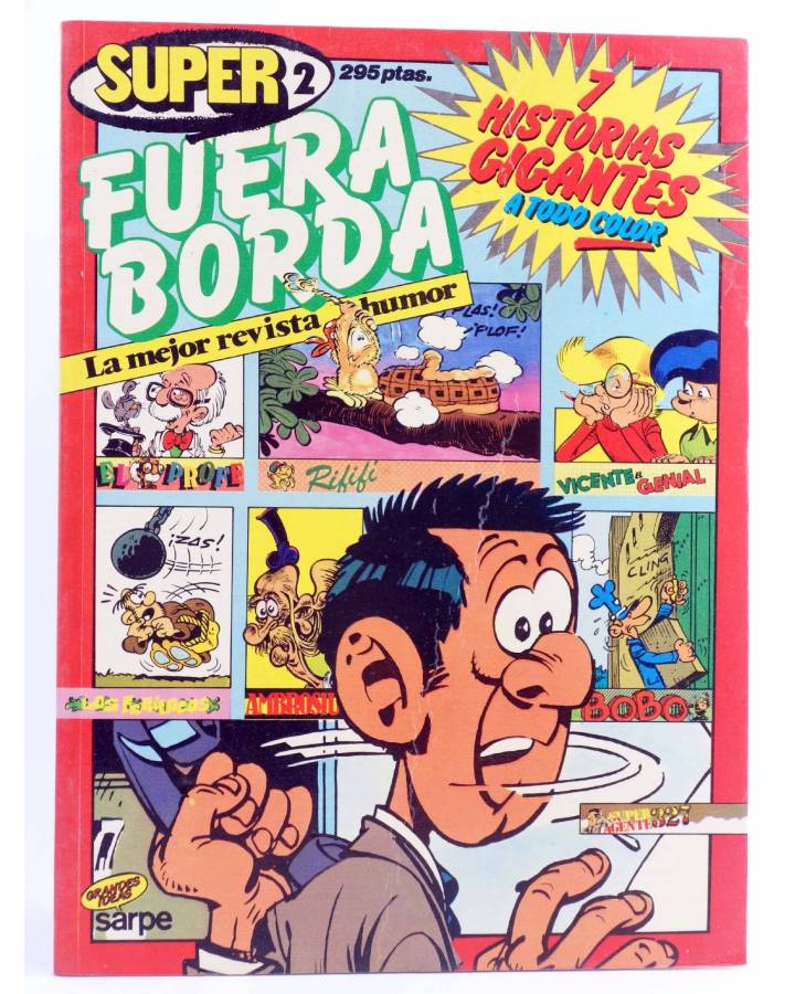 Cubierta de SUPER FUERA BORDA 2. LA MEJOR REVISTA DE HUMOR (Vvaa) Sarpe 1984